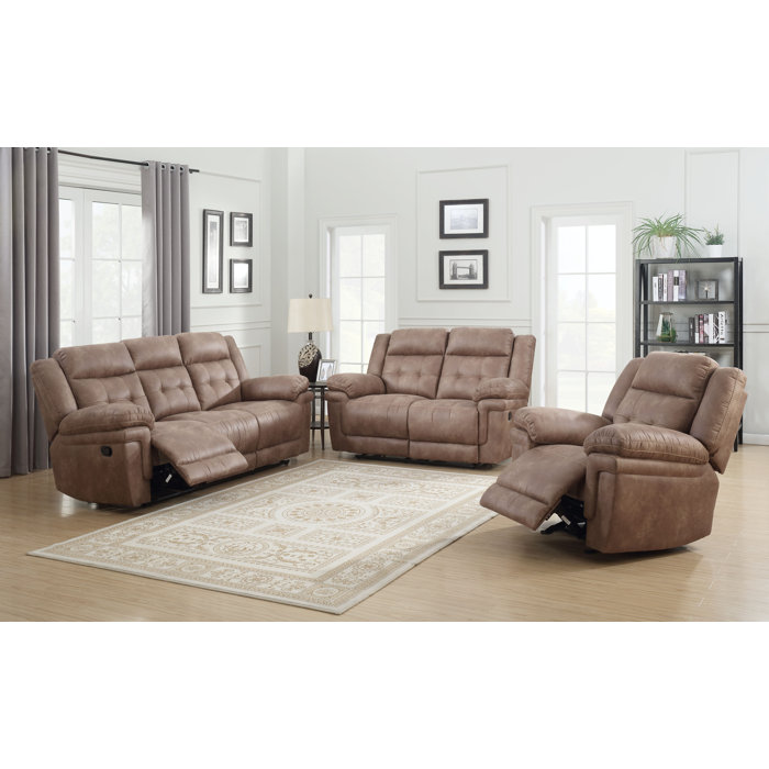 Lark Manor Elida 88'' Upholstered Reclining Sofa & Reviews Wayfair